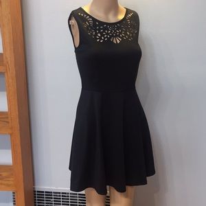LBD with laser cut neck detail. Sz S